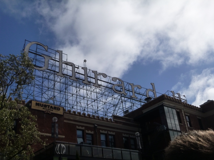 Famous sign above Ghirardelli chocolate factory