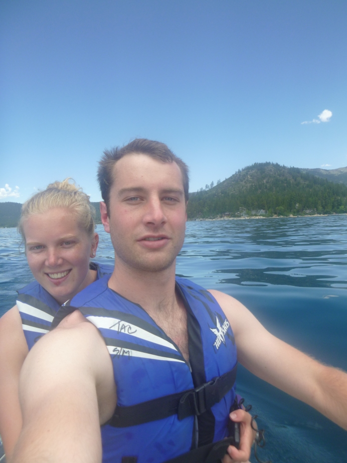 Antony and I on the jet ski on Lake Tahoe